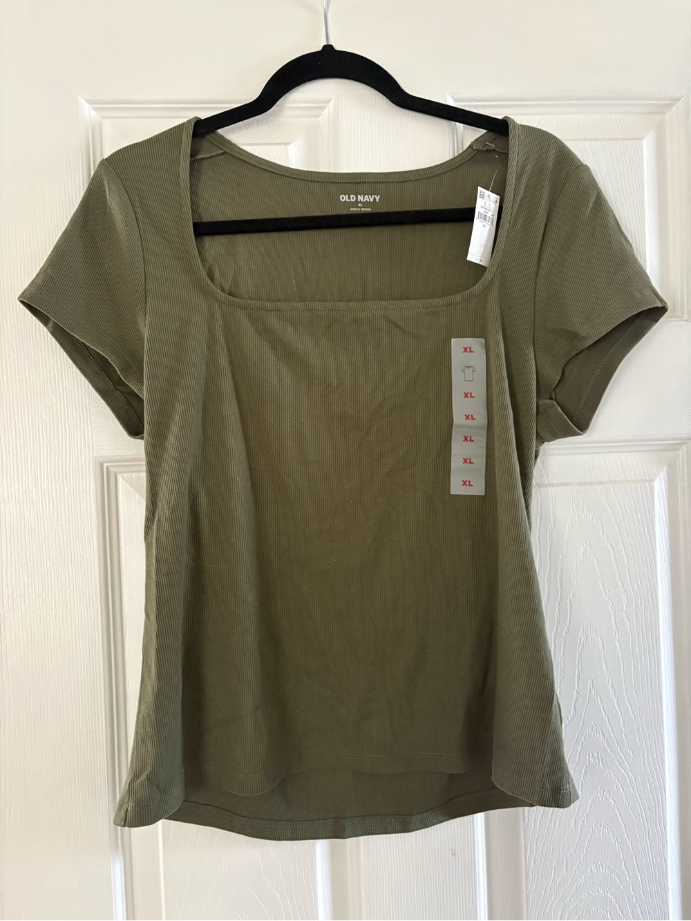 Old Navy Olive Square-Neck Short Sleeve Tee